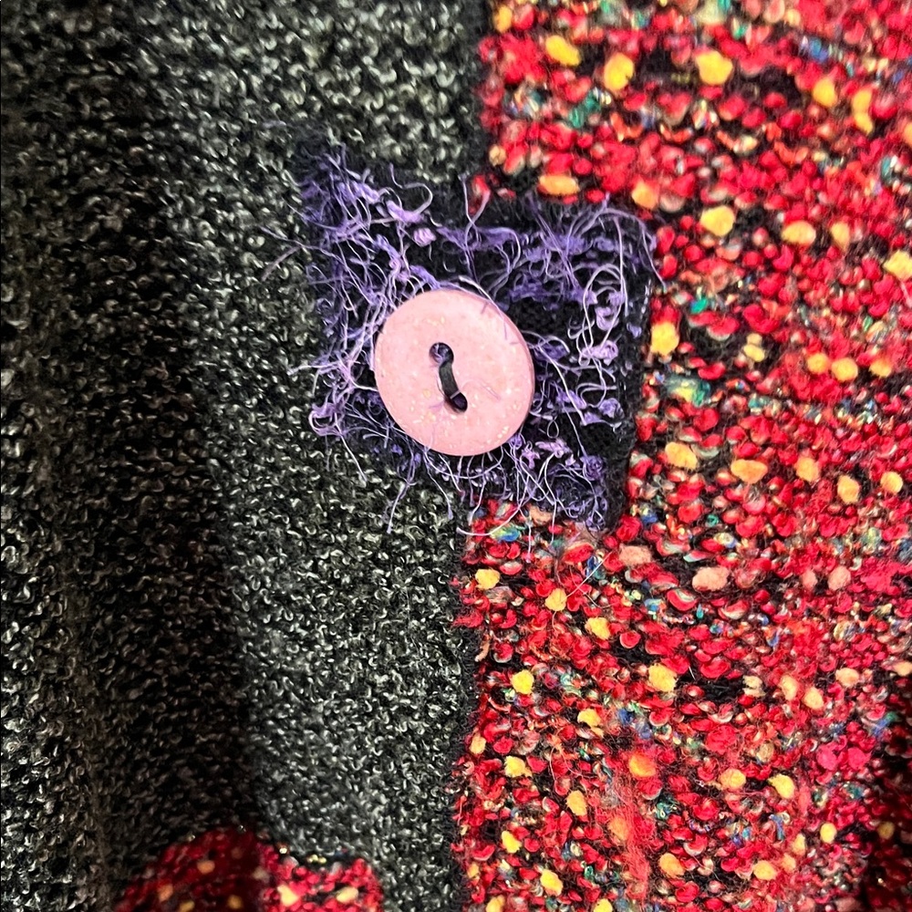 Hand Jive Multicolor Patchwork Sweater - image 4